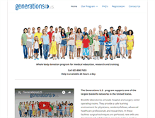 Tablet Screenshot of generations-us.org